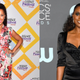(L-R): Robin Thede attends the 2018 Essence Festival presented by Coca-Cola on July 6, 2018 in New Orleans, Louisiana. ; Issa Rae attends the 24th annual Critics’ Choice Awards on January 13, 2019 in Santa Monica, California.